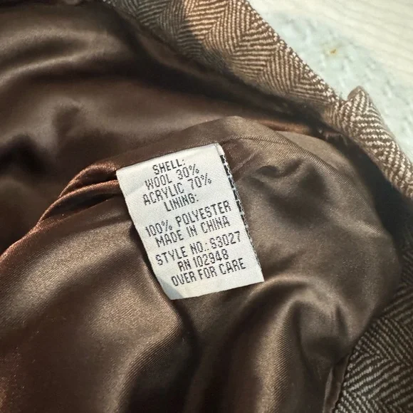 Tulle Brown Herringbone Pants - Picture 7 of 14